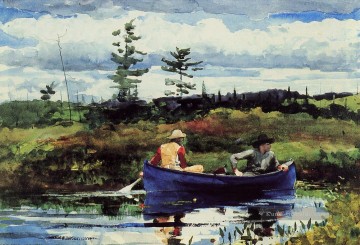  Marinemaler Malerei - The Blue Boat Realismus Marinemaler Winslow Homer